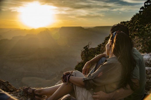 Grand Canyon desert view tour at sunset